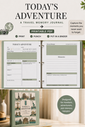 TODAY'S ADVENTURE: a PRINTABLE travel memory journal